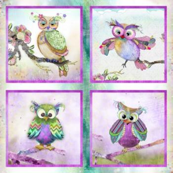 Boho Owls - Panel 90x112 cm